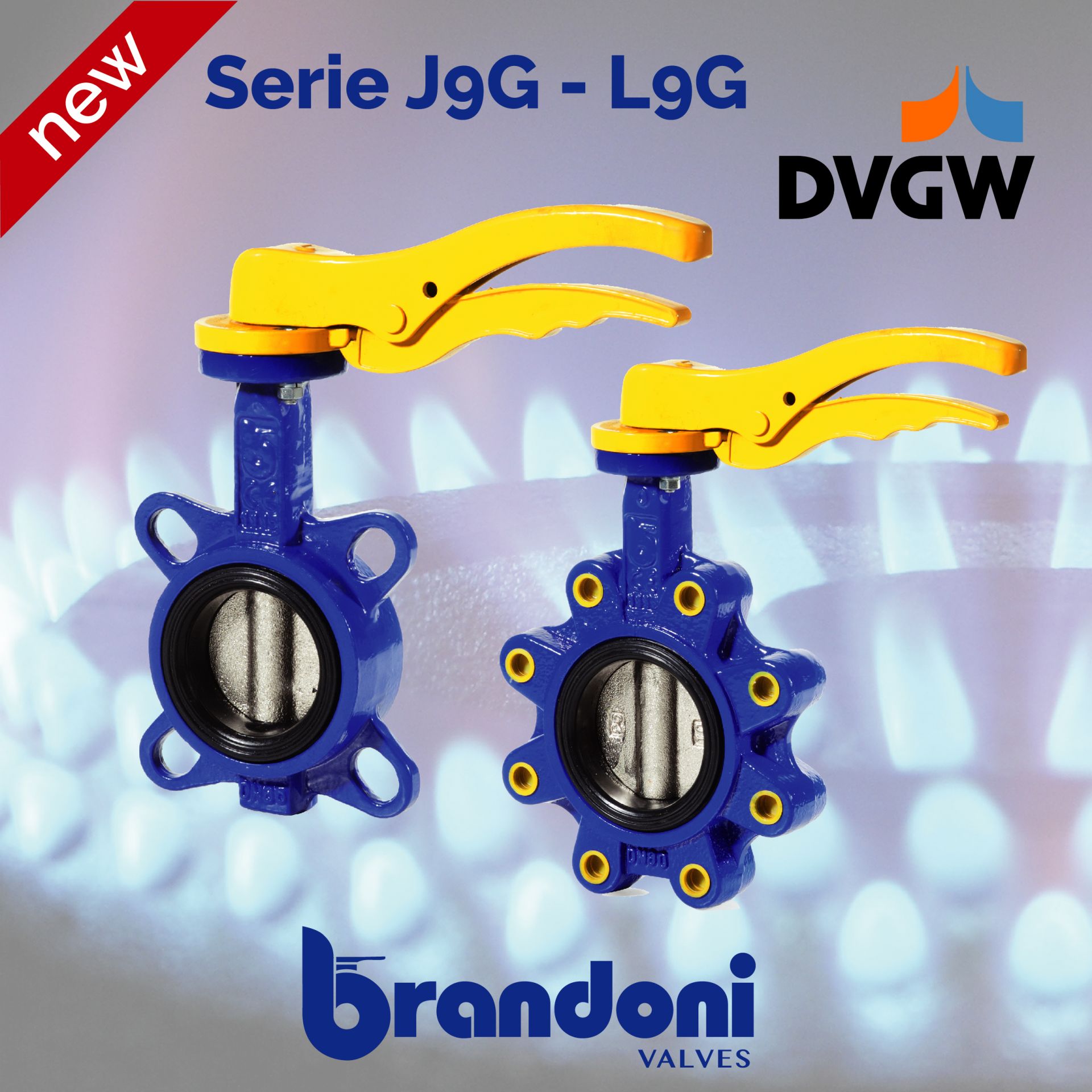 Wafer butterfly valves for GAS DVGW certificated